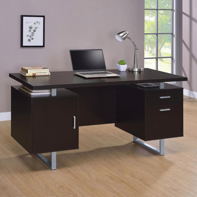 2-Drawer Floating Top Office Desk