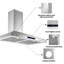 Hotte murale convertible 29,3 po de largeur et 450 pi³ / min en acier inoxydable-67650060