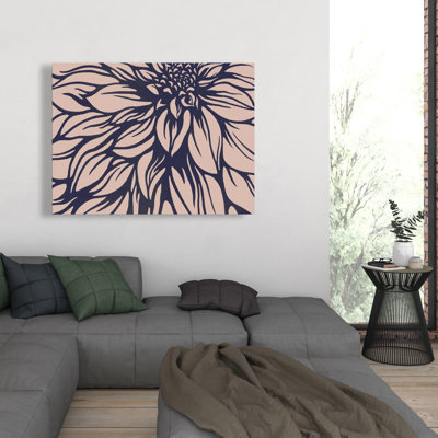 Fleur de dahlia, toile illustrative de salon