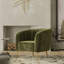 Samouri Modern Channel Tufted Barrel Accent Chair-749681367