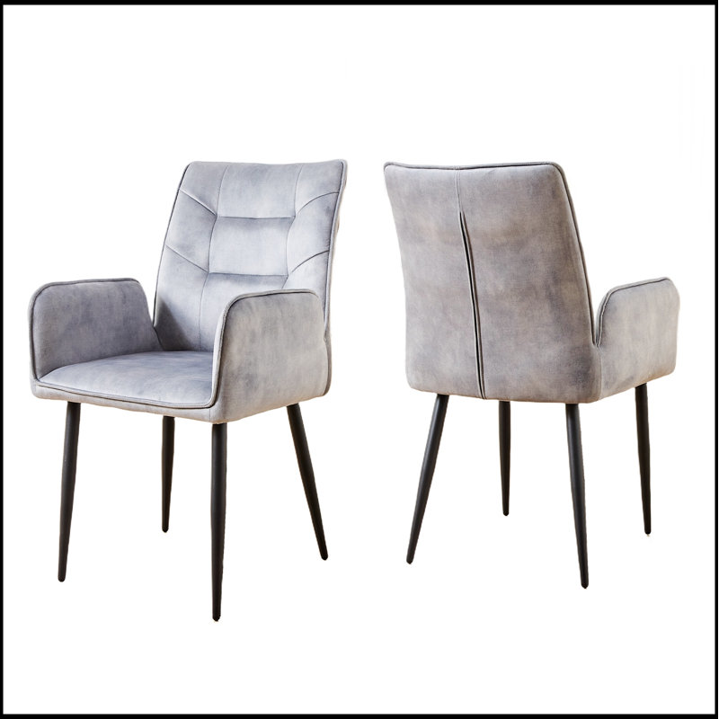 Ensemble de chaises de salle à manger 2 pièces Modern, Gris
