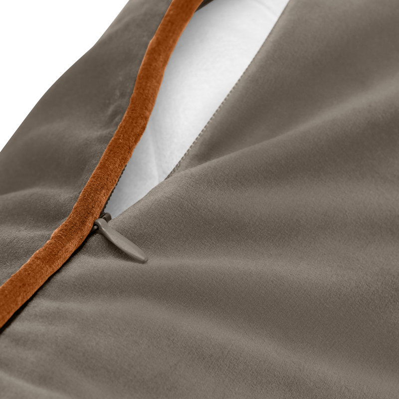 Meridian Square Throw Cushion, Mocha/Pumpkin