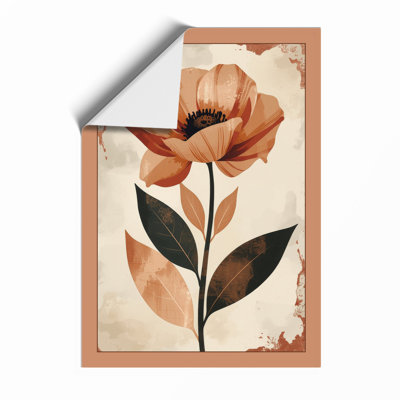 Poppy Study Botanical - Framed Print
