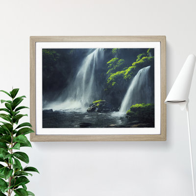 Glowing Waterfall - Single Picture Frame Print