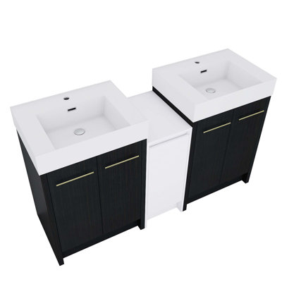 Armoire de salle de bain autoportante polyvalente avec des caractéristiques avancées et un design élégant