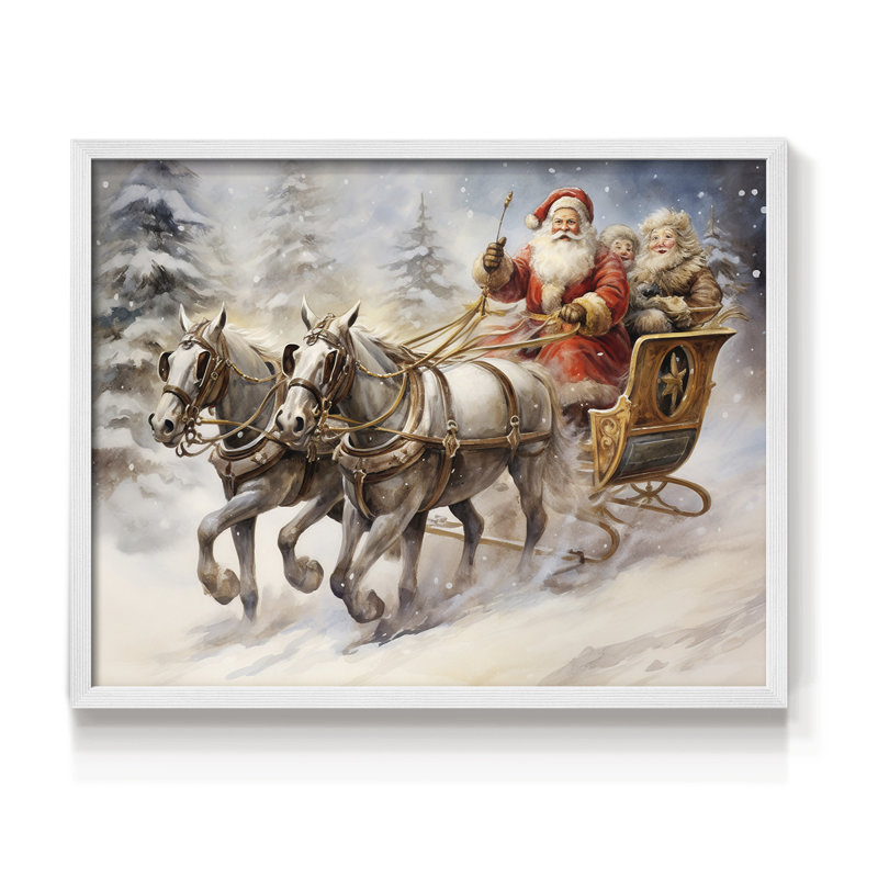 «Chirstmas Art» - CECLXI - Reproduction encadrée - Restickable, H 8 po x l 10 po, Blanc