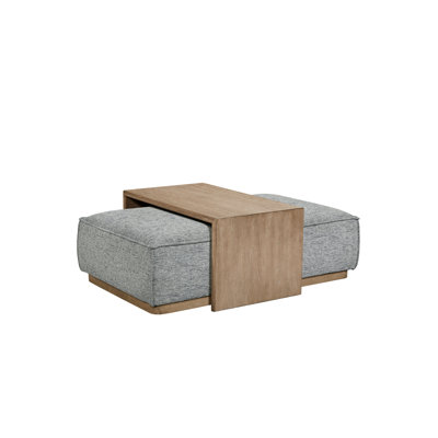 Gray Tray - Oak Veneer Tray, Fine Fabric, Base Table In Valued