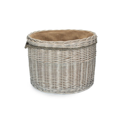 Wicker Storage Basket with Lining