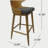 Modern Upholstered Barstools (Charcoal + Natural, Set of 2)