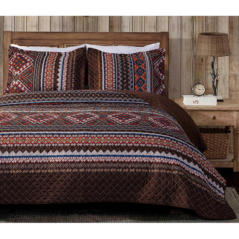 Geometric Shapes Quilt, Twin Quilt + 1 Standard Sham