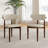 Sachelle Solid wood and upholstered white Side Chair Dining Chair