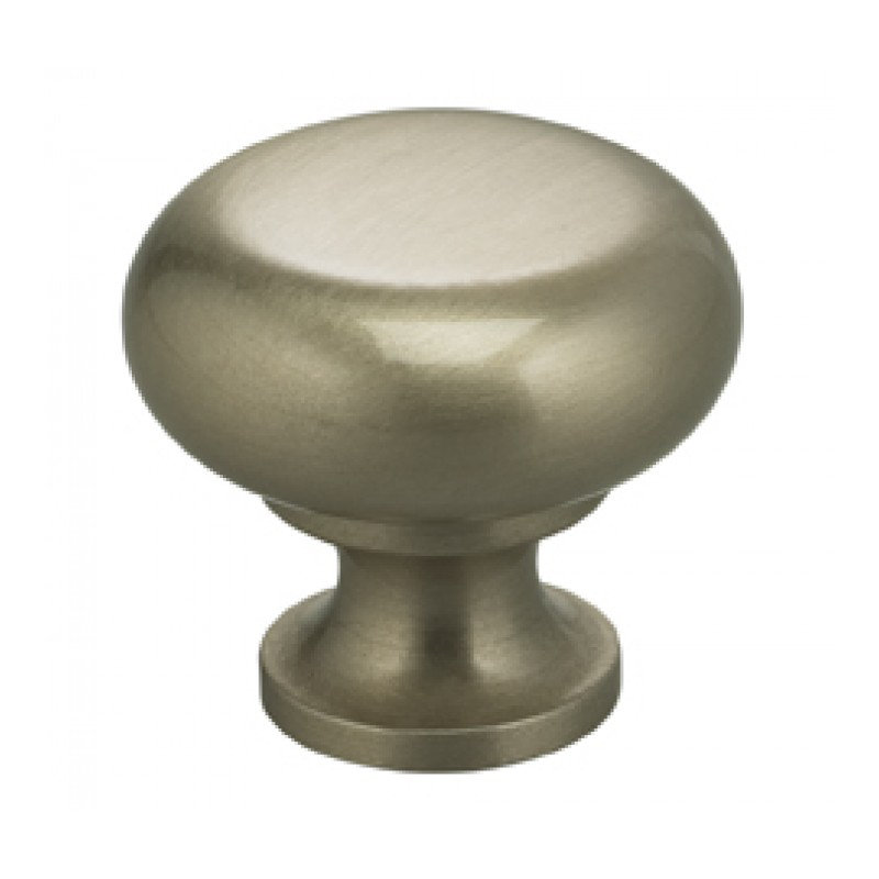 Poignée champignon surdimensionnée, Nickel satiné, H 1,56 po x l 1,56 po x P 1,3 po