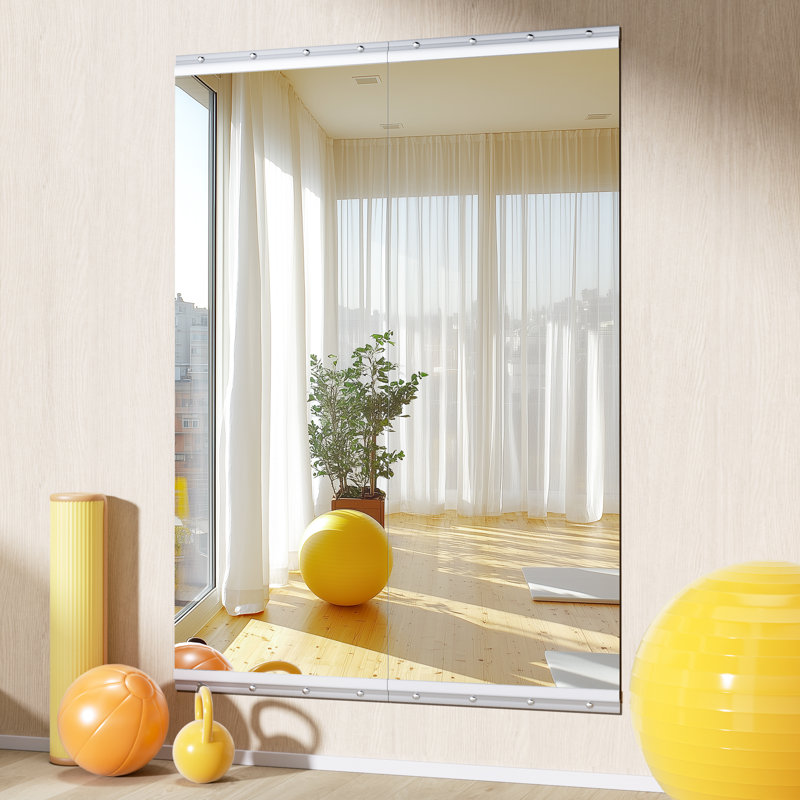 Ensemble de miroirs muraux en métal Latitude Run®, 44 po x 28 po