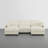 112" W 5 - Piece Modern Soft Upholstered Modular Sectional Sofa With 2 Ottomans-1023672003