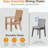 Set of 2 23-Inch All-Weather Aluminum Patio Dining Chairs with Wood-Like Khaki Finish-1364566882