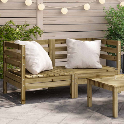 Fynn 63.5cm Wide Wood Patio Sectional