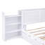 Grand lit plateforme avec rangement et tablettes gigognes