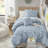Bailey Blue Diamond Pucker Woven Wrinkle Resistant 3-Piece Twin/Twin XL Comforter Set-110406106-110406110