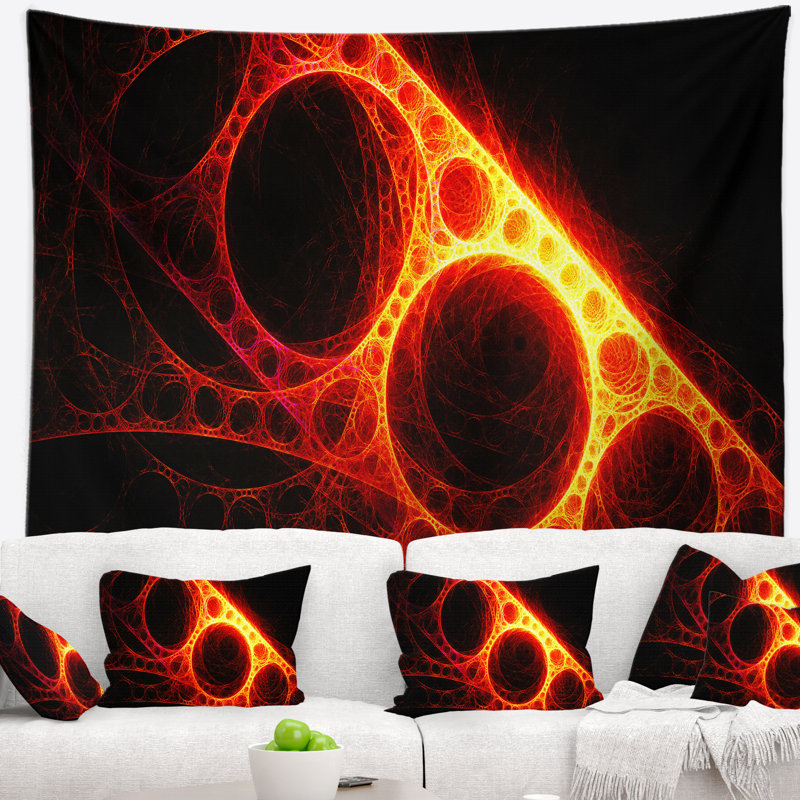 Abstract Polyester Tapestry, 50" H x 60" W