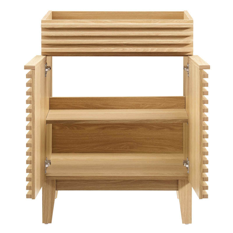Render 23.5" Single Bathroom Vanity Base Only, Oak