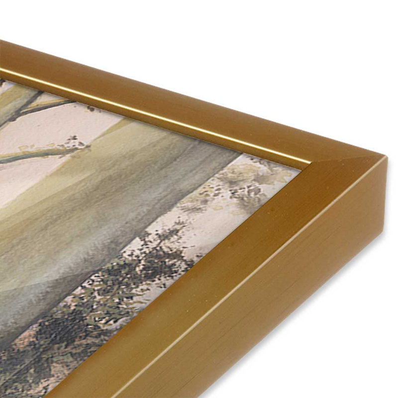 "Télécommande Lakeshore I" par Michael Willett, reproduction d'art, Impression sur cadre ouvert sans papier mat, Doré