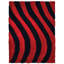 Tapis abstrait rouge royal / noir Fitts-455944614