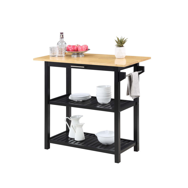 Table de préparation avec tiroir Janxiel, Noir