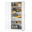 Armoire de rangement en métal 71 po, 4 tablettes, verrouillable - blanc