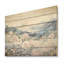 «Mums Flowers In Mountain Scenery I» - Fleurs, art mural sur bois de pin naturel-101405954