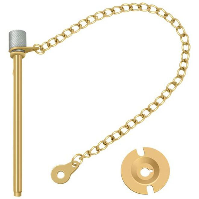 Door Pin, PVD Polished Brass