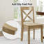 Chaise en bois massif de style campagnard à dossier en X avec siège tissé-1054667605-1054667607