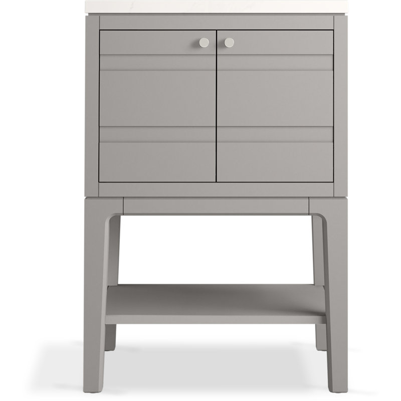 Helst 24-In Bathroom Vanity Set, Mohair Gray