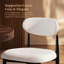 Tabouret de bar rembourré moderne en chenille blanc avec dossier doré-1293797266