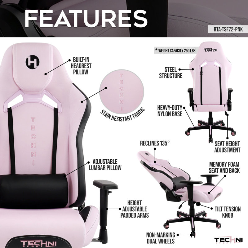 Echo Gaming Chair - Pink