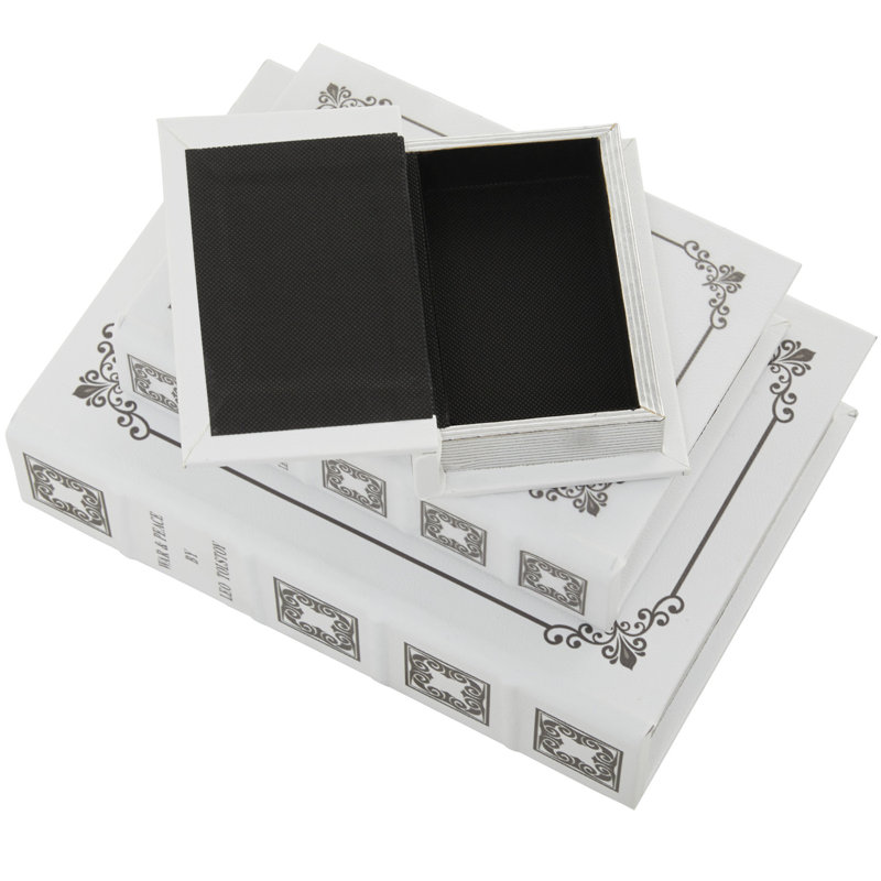 Boîte à livres traditionnelle 3 pièces Cortland, Gris clair