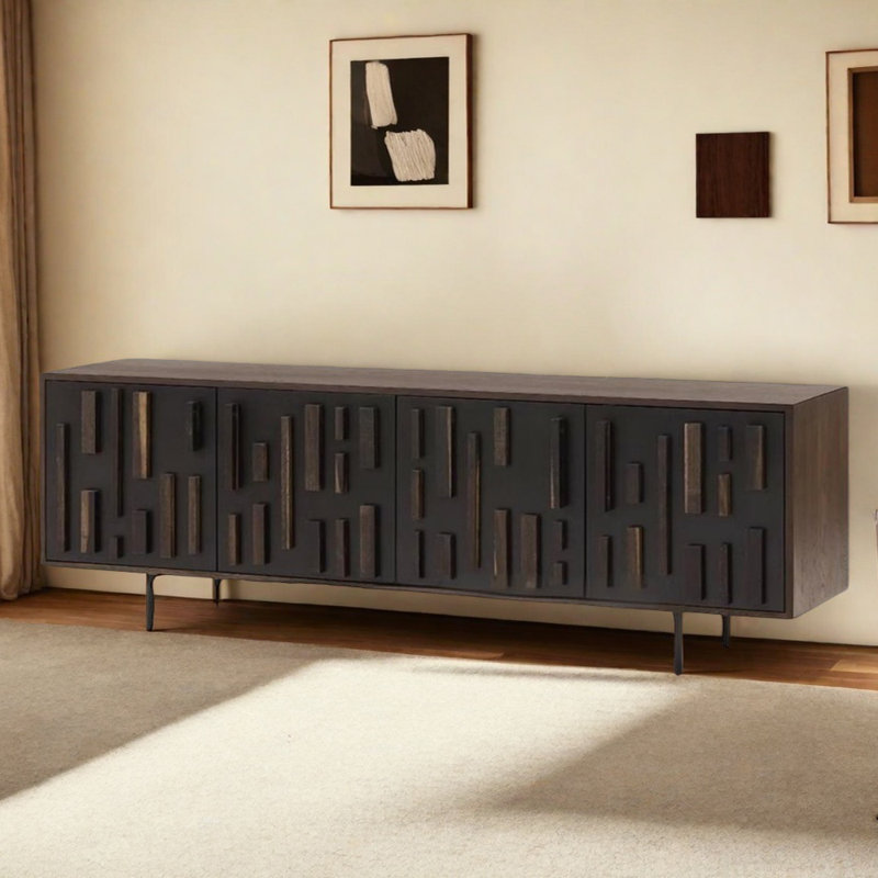 Retro Designed Sideboard, 25.59" H x 78.74" W x 15.75" D