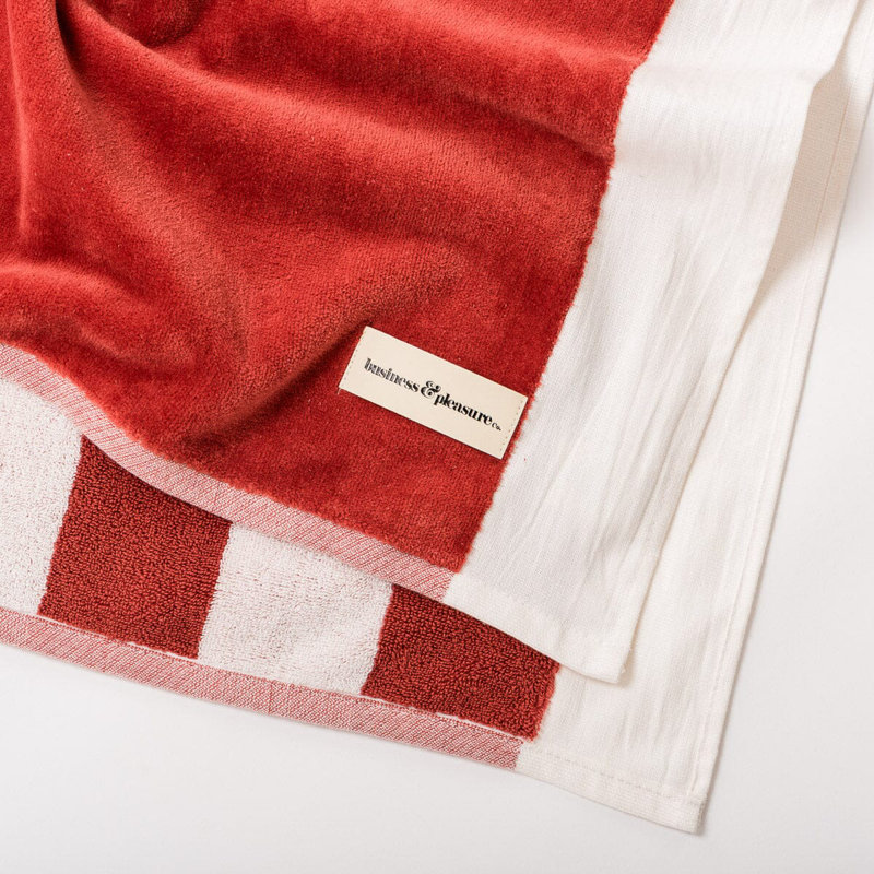 Beach Towel, Red/White