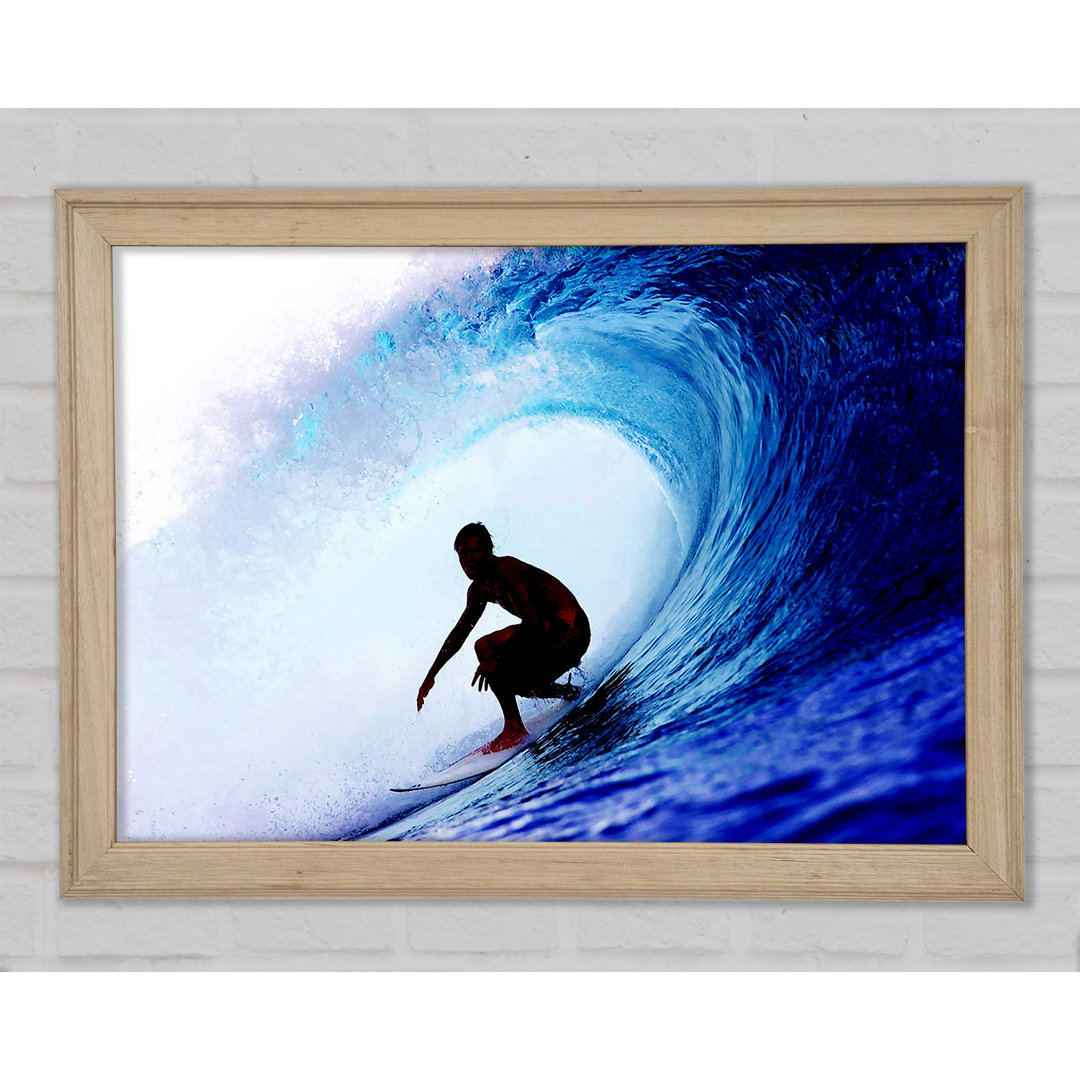 Wave Tunnel Surfer Gerahmter Druck