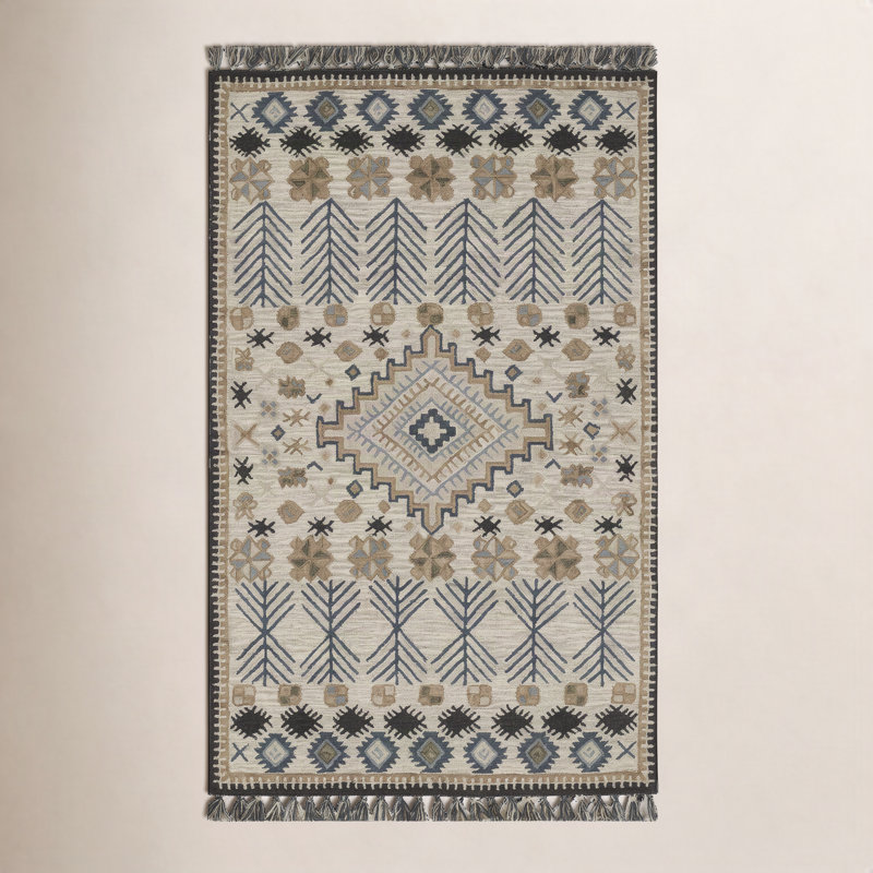 Tahoe Hand Tufted Wool Geometric Area Rug, Rectangle 9' x 12'