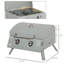 Barbecue au gaz de 21,75 po avec 2 brûleurs pour les soirées barbecue en plein air, allumage, couvercle fumant, thermomètre, pieds pliables et cendrier amovible, fonction de brûleur portable en acier inoxydable gris,