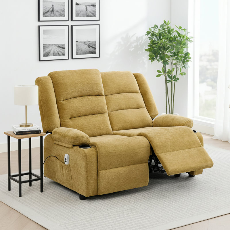 Fauteuil inclinable électrique 52 pouces, Chenille jaune