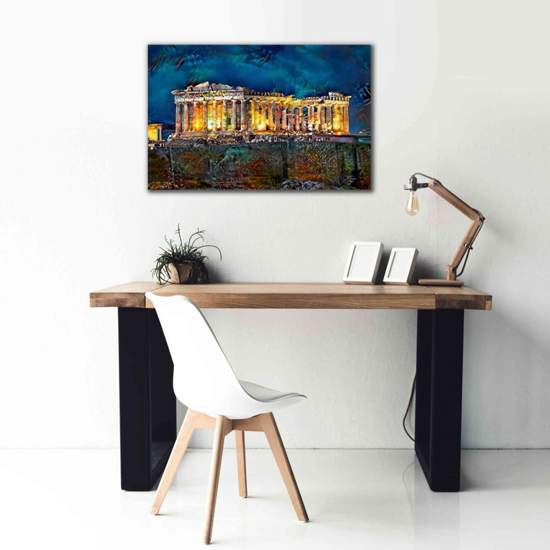 «Graffiti épique», Athènes, Grèce, Parthénon par Pierre Gavidia, impression sur toile tendue, H 26 po x l 40 po x P 1,5 po