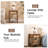 Rattan Nightstand With Drawer And Open Shelf, Boho Bedside Table, Cane Side Table For Bedroom & Living Room, Walnut-162539482-162539477