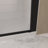Shower Door, 1/4"(6Mm) Tempered Glass, Matte Black Aluminum Frame, Explosion Proof Film