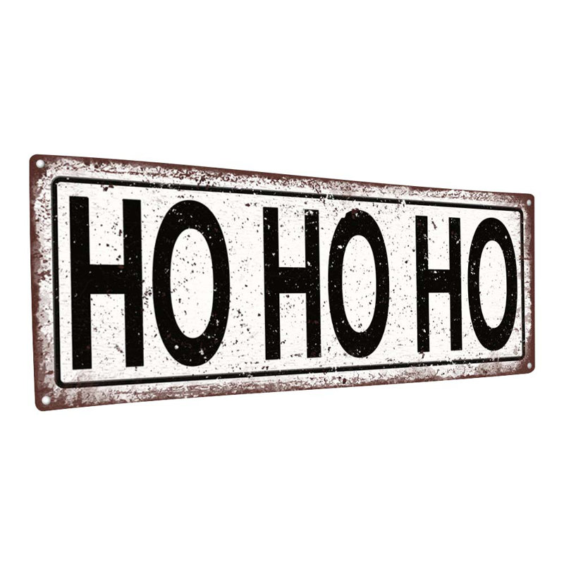 Plaque de Noël Ho Ho Ho, H 11,5 po x l 31 po x P 0,04 po