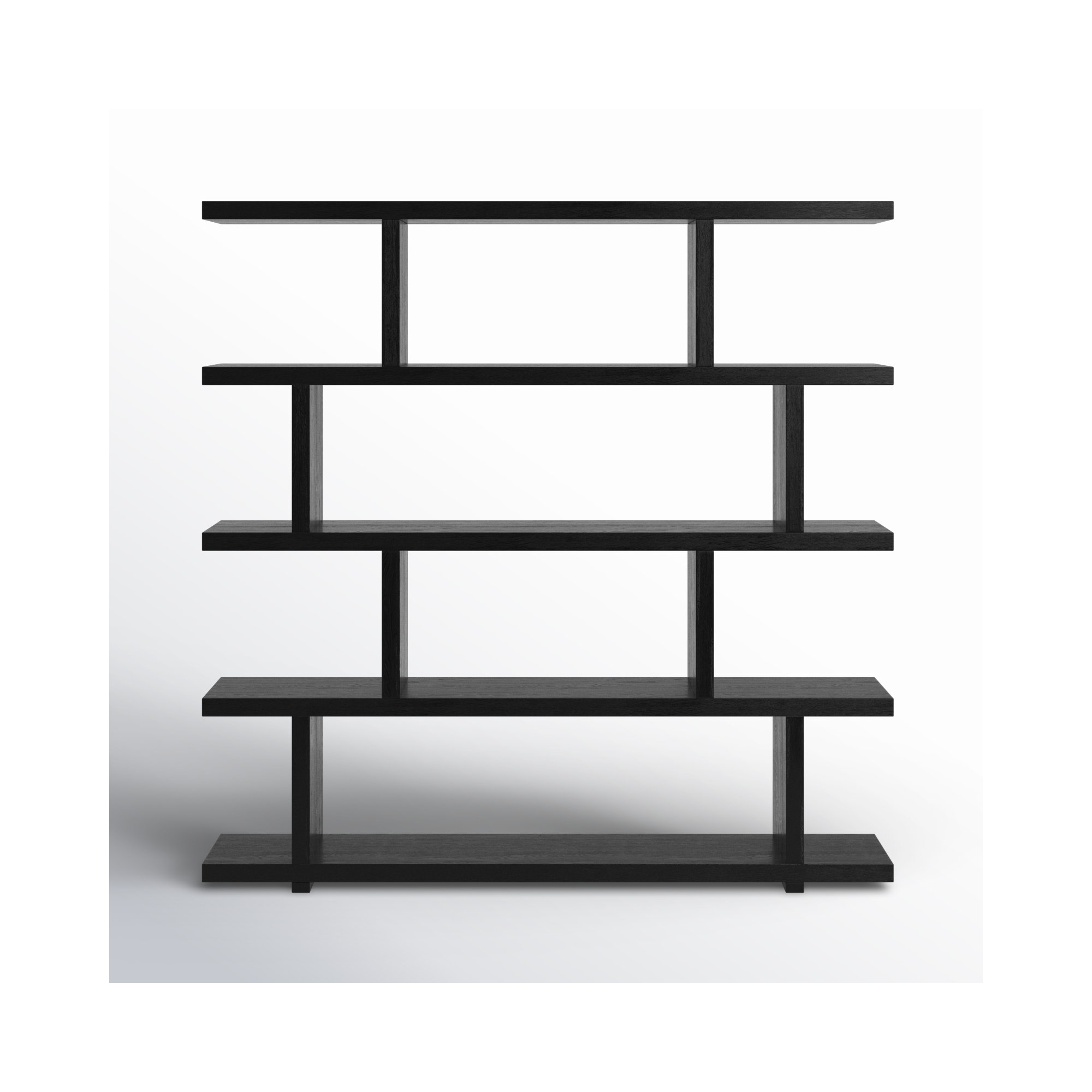 Annora Wide Bookcase, Black