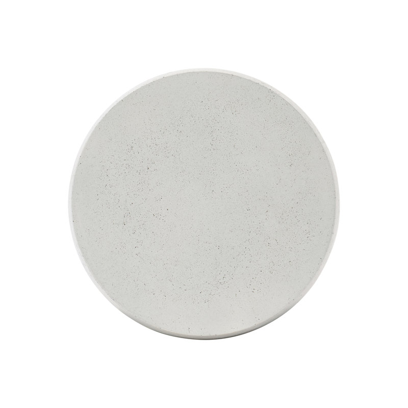 Sayle 20" Round Cast Concrete Gray Side Table