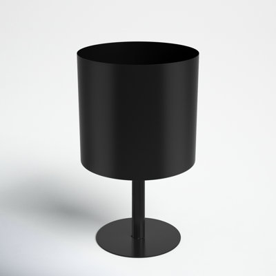 Wanderer Metal Planter on Base - Contemporary Round Iron Planter on Flat Round Base in Classic White - Indoor or Outdoor Decor