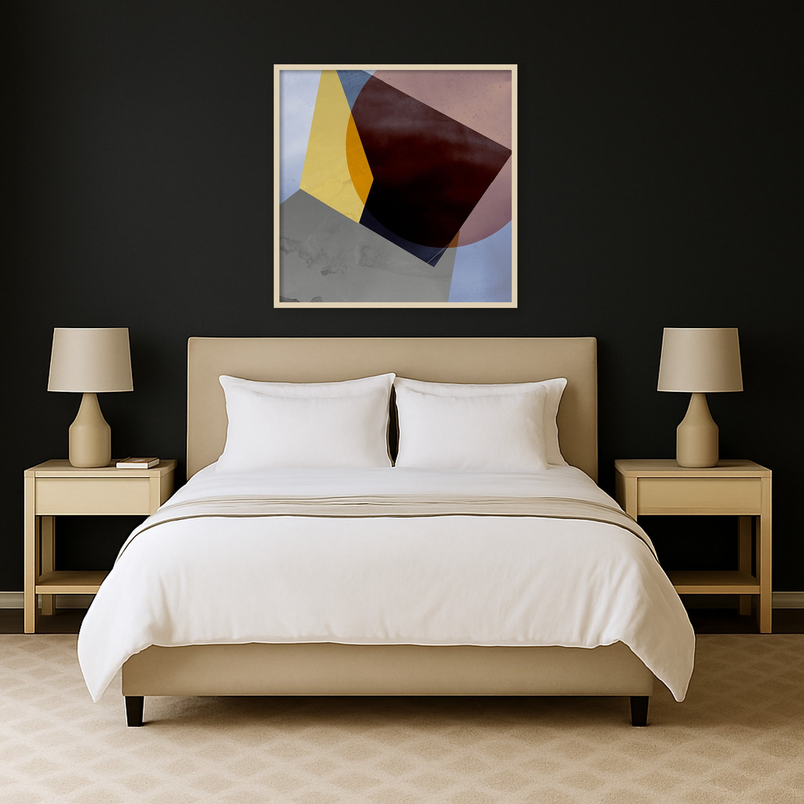 Flagler "Essentially Minimal II" Print, 33" H x 33" W, Brown