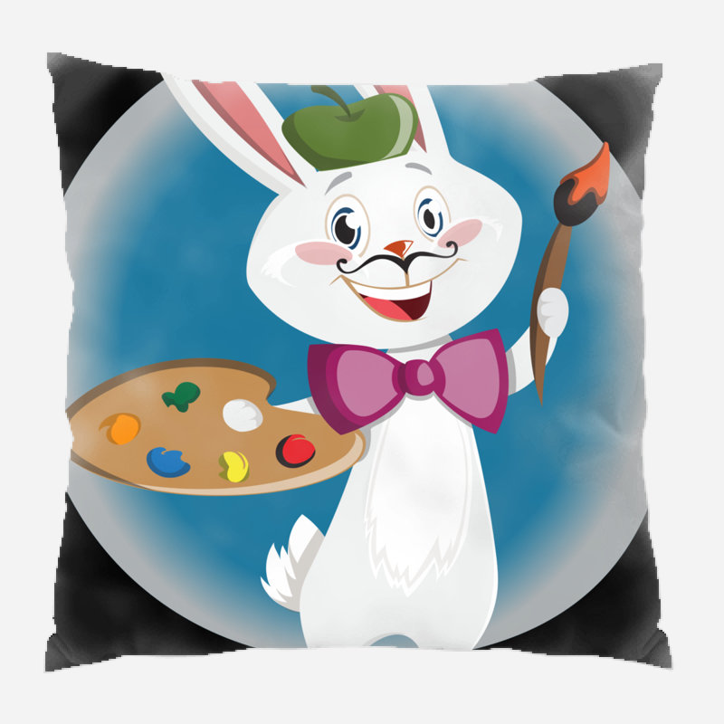 Coussin en lapin Burruss, Microsuède, Intérieur
